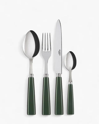 Sabre Paris Icône 24-piece stainless steel cutlery set with acrylic handles Sabre Paris Dark Green - Buy now on ShopDecor - Discover the best products by SABRE PARIS design