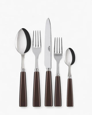 Sabre Paris Icône 5-piece stainless steel cutlery set with acrylic handles Sabre Paris Brown - Buy now on ShopDecor - Discover the best products by SABRE PARIS design