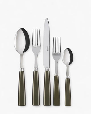 Sabre Paris Icône 5-piece stainless steel cutlery set with acrylic handles Sabre Paris Olive - Buy now on ShopDecor - Discover the best products by SABRE PARIS design