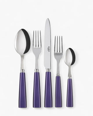 Sabre Paris Icône 5-piece stainless steel cutlery set with acrylic handles Sabre Paris Purple - Buy now on ShopDecor - Discover the best products by SABRE PARIS design
