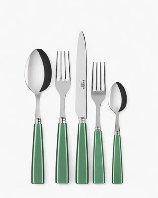 Sabre Paris Icône 5-piece stainless steel cutlery set with acrylic handles Sabre Paris Garden Green - Buy now on ShopDecor - Discover the best products by SABRE PARIS design