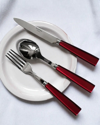 Sabre Paris Icône stainless steel dessert fork with acrylic handle - Buy now on ShopDecor - Discover the best products by SABRE PARIS design