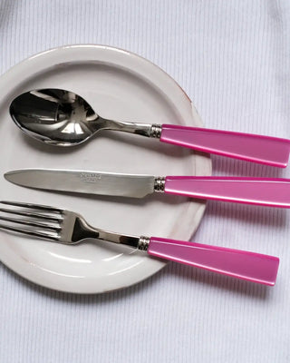 Sabre Paris Icône stainless steel dessert fork with acrylic handle - Buy now on ShopDecor - Discover the best products by SABRE PARIS design