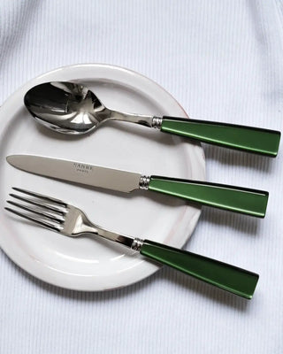 Sabre Paris Icône stainless steel dessert fork with acrylic handle - Buy now on ShopDecor - Discover the best products by SABRE PARIS design