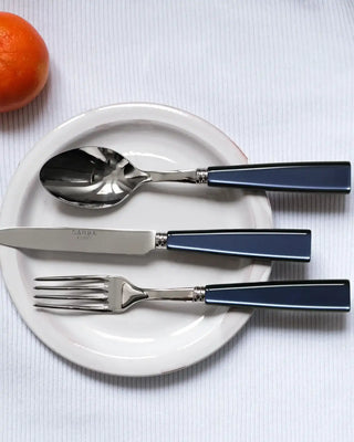 Sabre Paris Icône stainless steel dessert fork with acrylic handle - Buy now on ShopDecor - Discover the best products by SABRE PARIS design