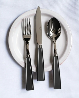 Sabre Paris Icône stainless steel dessert fork with acrylic handle - Buy now on ShopDecor - Discover the best products by SABRE PARIS design