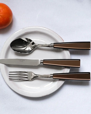 Sabre Paris Icône stainless steel dessert knife with acrylic handle - Buy now on ShopDecor - Discover the best products by SABRE PARIS design