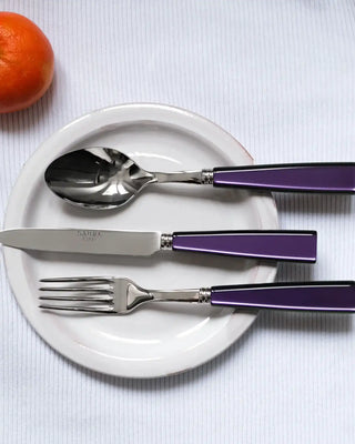 Sabre Paris Icône stainless steel dessert knife with acrylic handle - Buy now on ShopDecor - Discover the best products by SABRE PARIS design