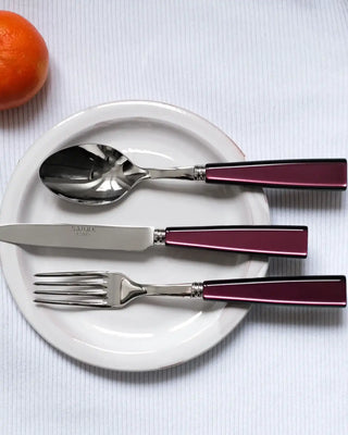 Sabre Paris Icône stainless steel dessert spoon with acrylic handle - Buy now on ShopDecor - Discover the best products by SABRE PARIS design