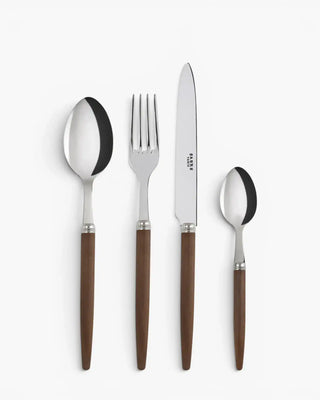 Sabre Paris Jonc 24-piece stainless steel cutlery set with wood handles Sabre Paris Dark Wood - Buy now on ShopDecor - Discover the best products by SABRE PARIS design