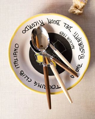 Sabre Paris Jonc 5-piece stainless steel cutlery set with wood handles - Buy now on ShopDecor - Discover the best products by SABRE PARIS design