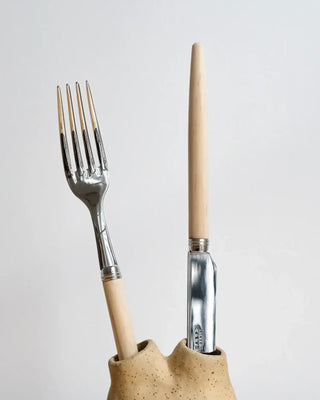 Sabre Paris Jonc stainless steel dessert knife with wood handle - Buy now on ShopDecor - Discover the best products by SABRE PARIS design