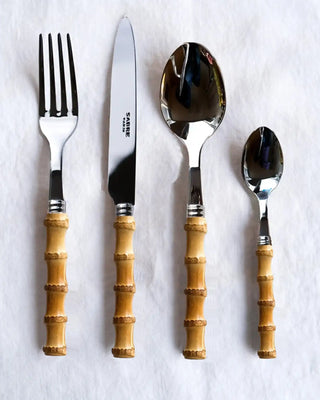 Sabre Paris Panda 5-piece stainless steel cutlery set with bamboo handles - Buy now on ShopDecor - Discover the best products by SABRE PARIS design