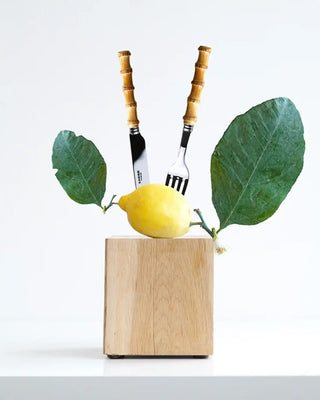 Sabre Paris Panda 5-piece stainless steel cutlery set with bamboo handles - Buy now on ShopDecor - Discover the best products by SABRE PARIS design
