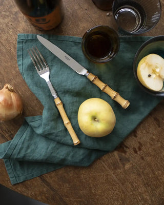 Sabre Paris Panda stainless steel dessert fork with bamboo handle - Buy now on ShopDecor - Discover the best products by SABRE PARIS design