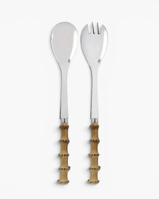 Sabre Paris Panda 2-piece stainless steel salad cutlery set with bamboo handles Bamboo - Buy now on ShopDecor - Discover the best products by SABRE PARIS design