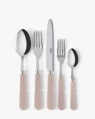 Sabre Paris Gustave 5-piece stainless steel cutlery set with acrylic handles Sabre Paris Taupe - Buy now on ShopDecor - Discover the best products by SABRE PARIS design