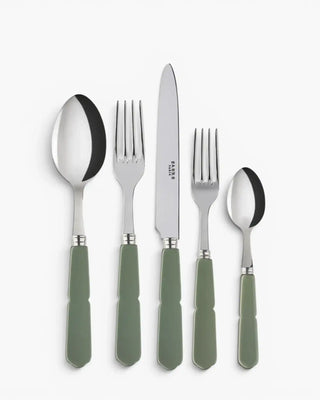 Sabre Paris Gustave 5-piece stainless steel cutlery set with acrylic handles Sabre Paris Dark Green - Buy now on ShopDecor - Discover the best products by SABRE PARIS design