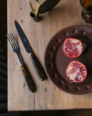 Sabre Paris Tortoise stainless steel dessert fork with acrylic handle - Buy now on ShopDecor - Discover the best products by SABRE PARIS design