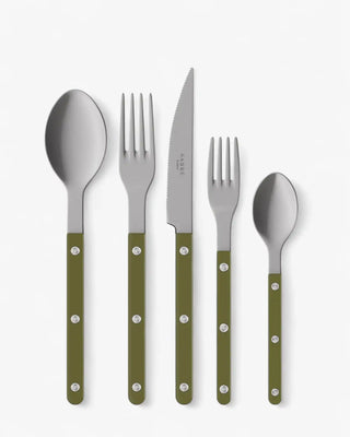 Sabre Paris Bistrot Vintage 5-piece stainless steel cutlery set with nylon handles Sabre Paris Green Fern - Buy now on ShopDecor - Discover the best products by SABRE PARIS design