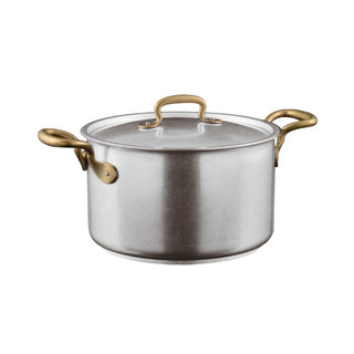 Sambonet 1965 Vintage sauce pot 2 handles with lid 16 cm - 6.30 inch - Buy now on ShopDecor - Discover the best products by SAMBONET design