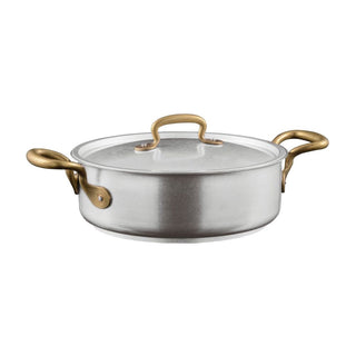 Sambonet 1965 Vintage casserole pot 2 handles with lid 20 cm - 7.88 inch - Buy now on ShopDecor - Discover the best products by SAMBONET design