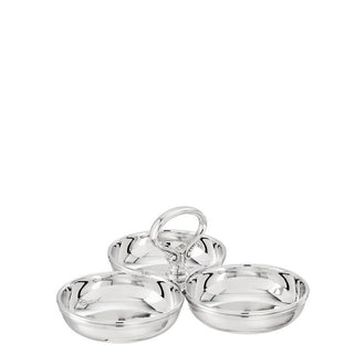 Sambonet Contour relish dish 3 compartments silverplated - Buy now on ShopDecor - Discover the best products by SAMBONET design