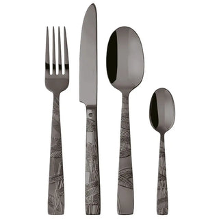 Sambonet Jungle cutlery set Sambonet Mirror PVD 2Black Set 24 - Buy now on ShopDecor - Discover the best products by SAMBONET design