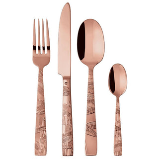 Sambonet Jungle 24-piece cutlery set Sambonet Mirror PVD Copper - Buy now on ShopDecor - Discover the best products by SAMBONET design