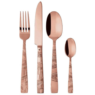 Sambonet Jungle cutlery set Sambonet Mirror PVD Copper Set 24 - Buy now on ShopDecor - Discover the best products by SAMBONET design
