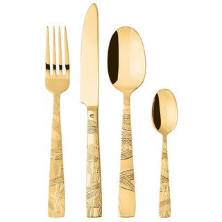 Sambonet Jungle 24-piece cutlery set Sambonet Mirror PVD Gold - Buy now on ShopDecor - Discover the best products by SAMBONET design
