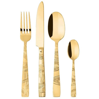 Sambonet Jungle cutlery set Sambonet Mirror PVD Gold Set 24 - Buy now on ShopDecor - Discover the best products by SAMBONET design