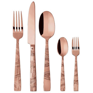 Sambonet Jungle cutlery set Sambonet Mirror PVD Copper Set 30 - Buy now on ShopDecor - Discover the best products by SAMBONET design