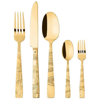Sambonet Jungle cutlery set Sambonet Mirror PVD Gold Set 30 - Buy now on ShopDecor - Discover the best products by SAMBONET design