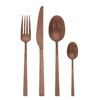 Sambonet Linea-Q cutlery set 24 pieces PVD Copper - Buy now on ShopDecor - Discover the best products by SAMBONET design