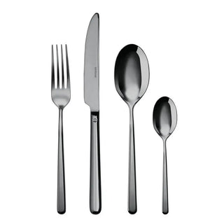 Sambonet Linear cutlery set PVD Black Set 24 - Buy now on ShopDecor - Discover the best products by SAMBONET design