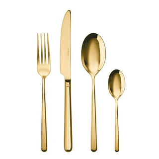 Sambonet Linear cutlery set Sambonet Mirror PVD Gold Set 24 - Buy now on ShopDecor - Discover the best products by SAMBONET design
