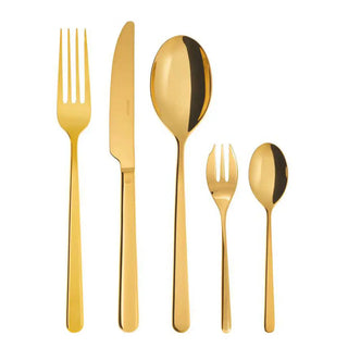 Sambonet Linear cutlery set Sambonet Mirror PVD Gold Set 30 - Buy now on ShopDecor - Discover the best products by SAMBONET design