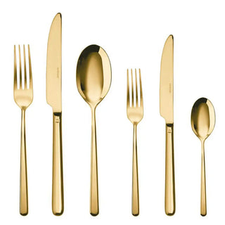 Sambonet Linear cutlery set Sambonet Mirror PVD Gold Set 36 - Buy now on ShopDecor - Discover the best products by SAMBONET design