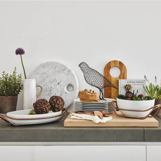 Sambonet New Living holder with oval dish 44 x 27 cm - Buy now on ShopDecor - Discover the best products by SAMBONET design