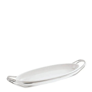 Sambonet New Living holder with fish dish Silver 48 cm - 18.90 in - Buy now on ShopDecor - Discover the best products by SAMBONET design