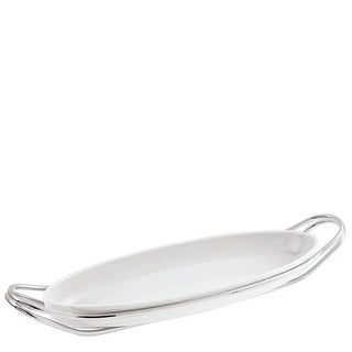 Sambonet New Living holder with fish dish Steel 65 cm - 25.60 in - Buy now on ShopDecor - Discover the best products by SAMBONET design
