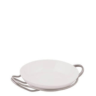 Sambonet New Living rice dish diam 36 cm with holder Vintage steel - Buy now on ShopDecor - Discover the best products by SAMBONET design