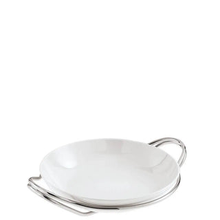 Sambonet New Living rice dish diam 36 cm with holder Silver - Buy now on ShopDecor - Discover the best products by SAMBONET design