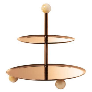 Sambonet Penelope pastry stand 2 tiers Sambonet Mirror PVD Rum - Buy now on ShopDecor - Discover the best products by SAMBONET design