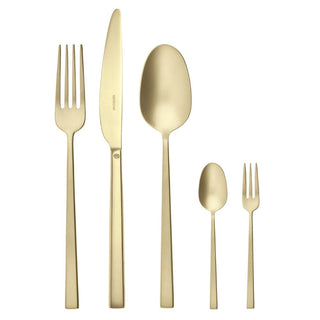 Sambonet Rock 60-piece cutlery set Sambonet Antique PVD Champagne - Buy now on ShopDecor - Discover the best products by SAMBONET design