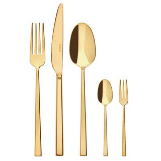 Sambonet Rock 60-piece cutlery set Sambonet Mirror PVD Gold - Buy now on ShopDecor - Discover the best products by SAMBONET design