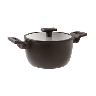 Sambonet Titan Pro Double Induction non-stick saucepan 2 handles with lid 20 cm - 7.88 inch - Buy now on ShopDecor - Discover the best products by SAMBONET design