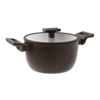 Sambonet Titan Pro Double Induction non-stick saucepan 2 handles with lid 24 cm - 9.45 inch - Buy now on ShopDecor - Discover the best products by SAMBONET design