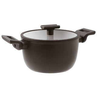 Sambonet Titan Pro Double Induction non-stick saucepan 2 handles with lid 28 cm - 11.03 inch - Buy now on ShopDecor - Discover the best products by SAMBONET design